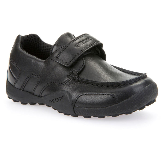 Geox J W.Snake Moc B Leather Black Moccasins Shoes