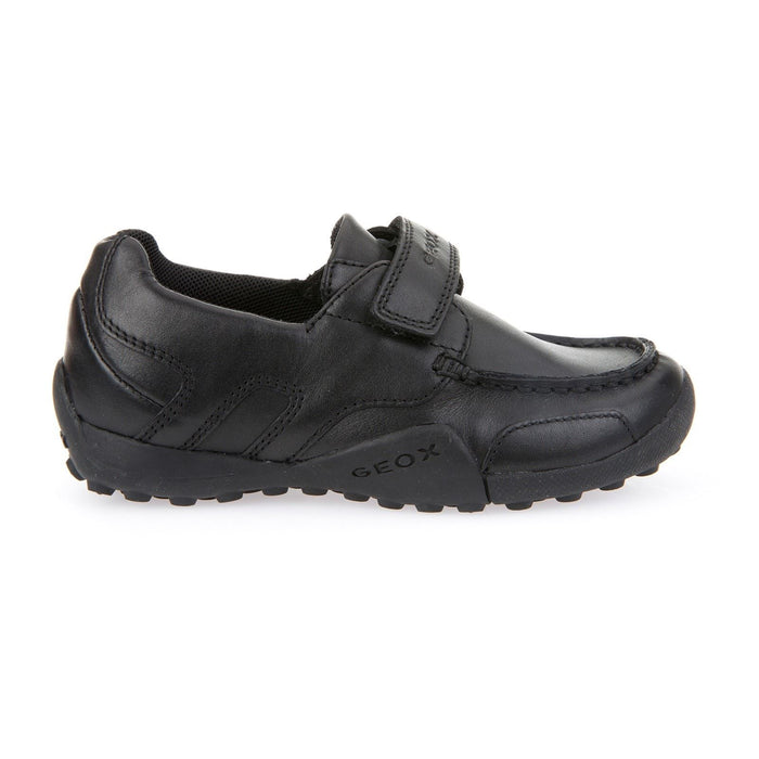 Geox J W.Snake Moc B Leather Black Moccasins Shoes