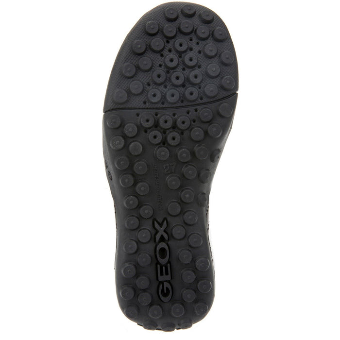 Geox J W.Snake Moc B Leather Black Moccasins Shoes
