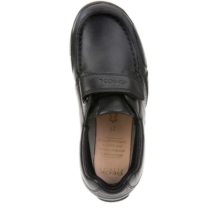Geox J W.Snake Moc B Leather Black Moccasins Shoes