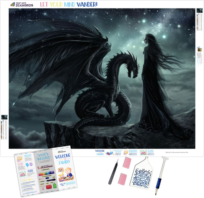 Gothic Angel and Night Dragon