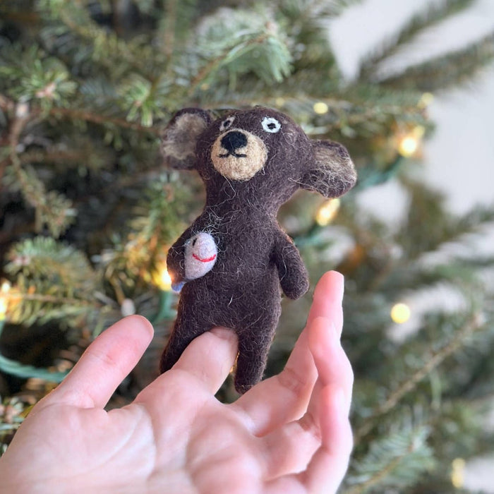 Grizzly Bear w/ Fish Finger Puppet - bubblegum market