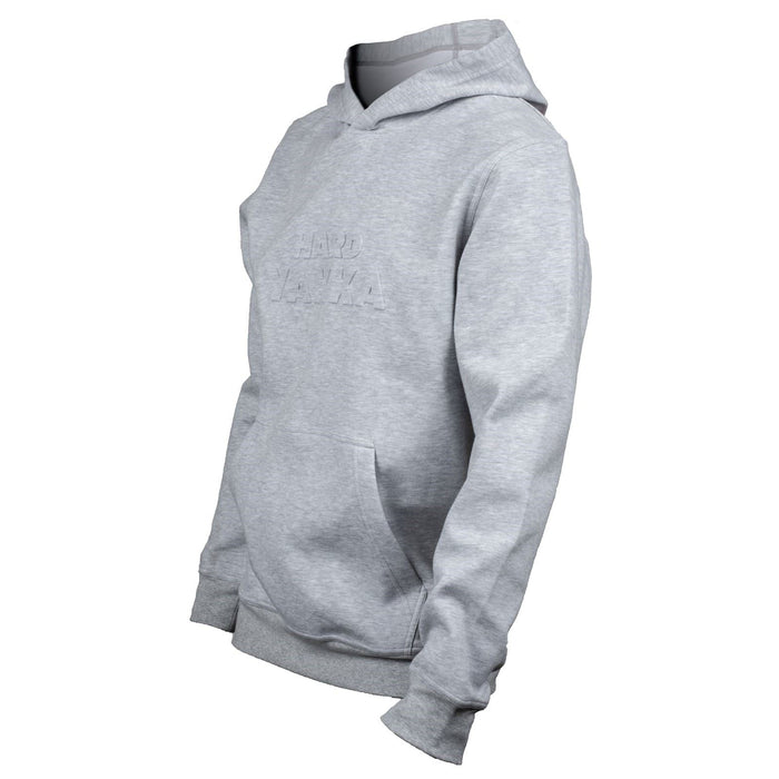 Hard Yakka Embossed Pullover Cotton Men's Grey Hooded Sweatshirt