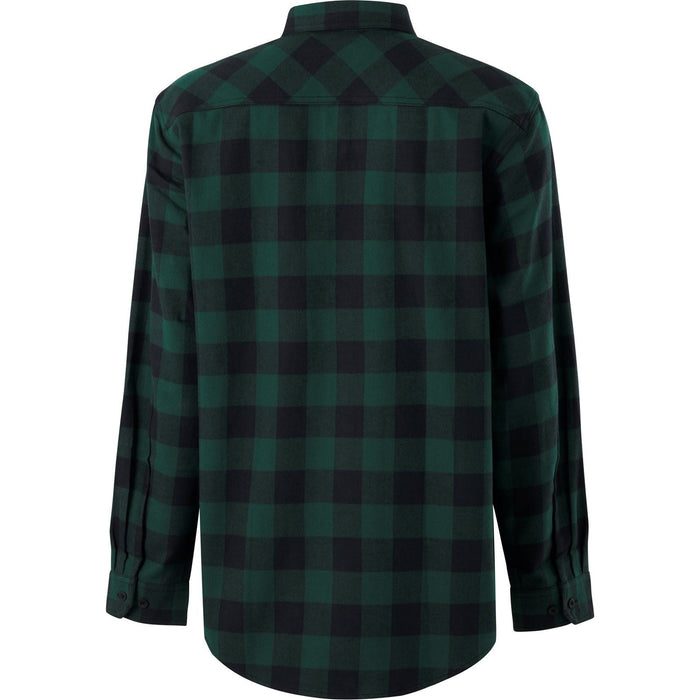 Hard Yakka Long Sleeve Check Flannel Cotton Men's Green Casual Shirt