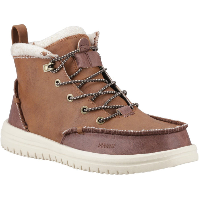HEYDUDE Bradley Tumbled Classic Synthetic Men's Cognac/Multi Ankle Boots