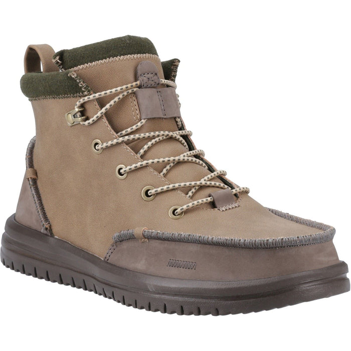 HEYDUDE Bradley Tumbled Classic Synthetic Men's Nut Ankle Boots