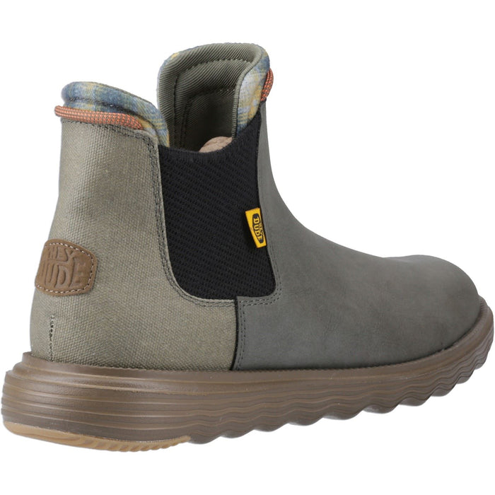 HEYDUDE Branson Classic Synthetic Men's Dark Olive/Espresso Boots