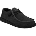 HEYDUDE Wally Sox Faux Suede Men's Micro Total Black Shoes