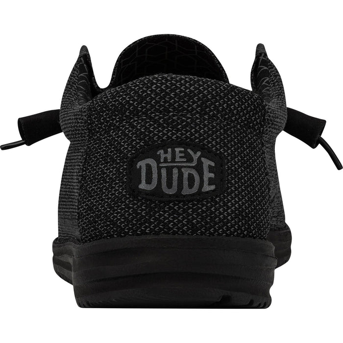 HEYDUDE Wally Sox Faux Suede Men's Micro Total Black Shoes