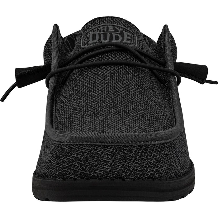 HEYDUDE Wally Sox Faux Suede Men's Micro Total Black Shoes