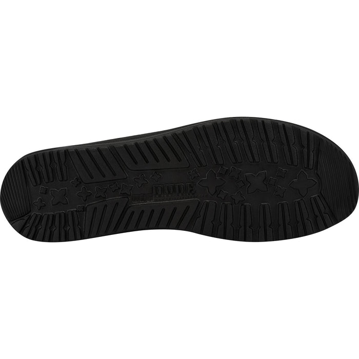 HEYDUDE Wally Sox Faux Suede Men's Micro Total Black Shoes