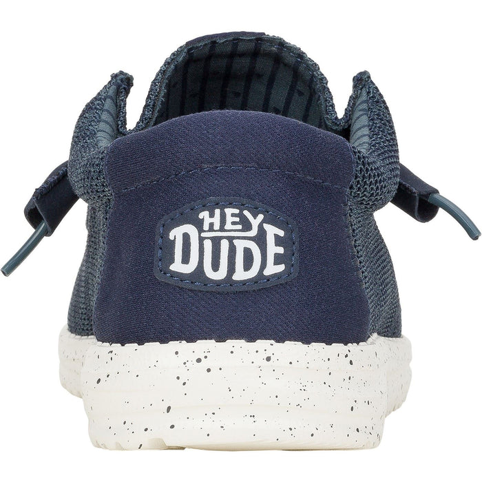 HEYDUDE Wally Stretch Mesh Synthetic Men's Navy Shoes