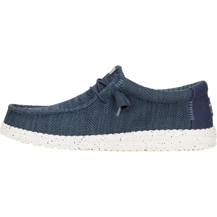 HEYDUDE Wally Stretch Mesh Synthetic Men's Navy Shoes