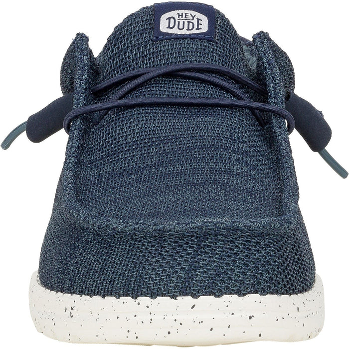 HEYDUDE Wally Stretch Mesh Synthetic Men's Navy Shoes