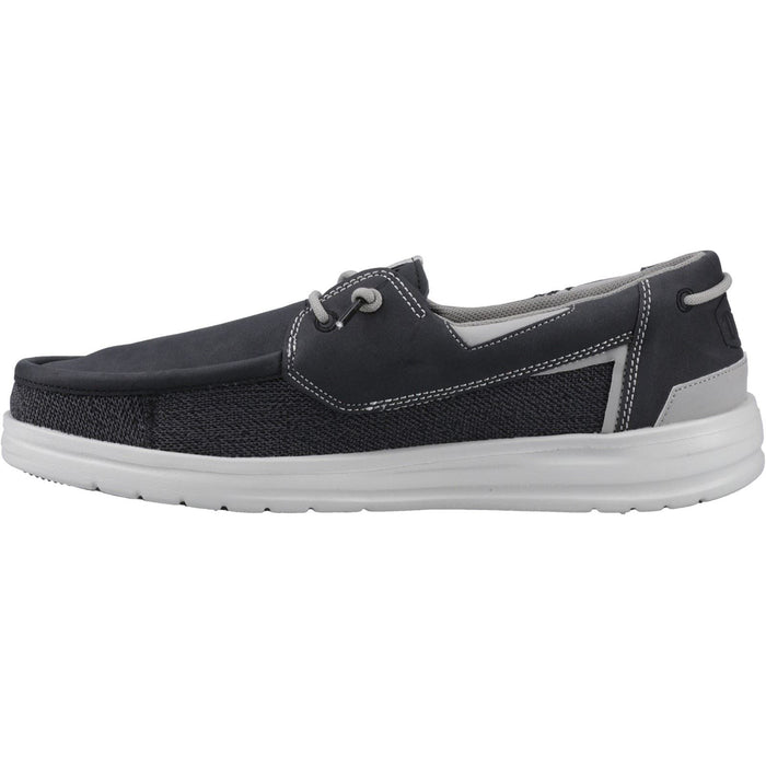 HEYDUDE Welsh Grip Classic Mesh Cotton Blend Men's Black/Storm Gray Shoes