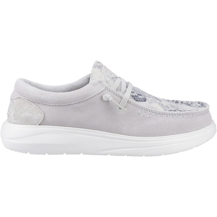 HEYDUDE Wendy COMF Leather Women's Grey/Snake Shoes