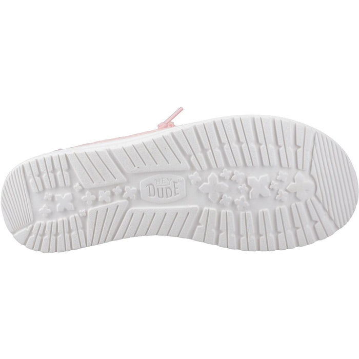 HEYDUDE Wendy Eyelet Lace Cotton Blend Women's Pale Pink Moccasins Shoes