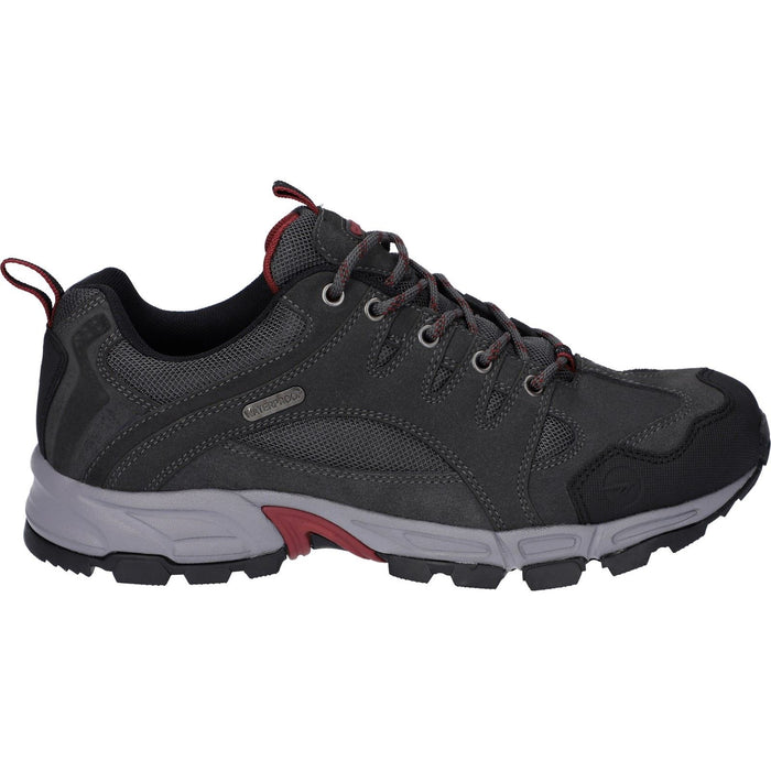 Hi-Tec Auckland Lite Leather Men's Graphite Grey/Dark Red Hiking Boots