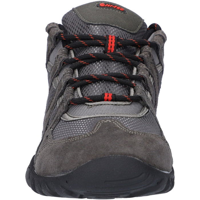 Hi-Tec Quadra II Suede Men's Charcoal/Zingy Red Hiking Boots