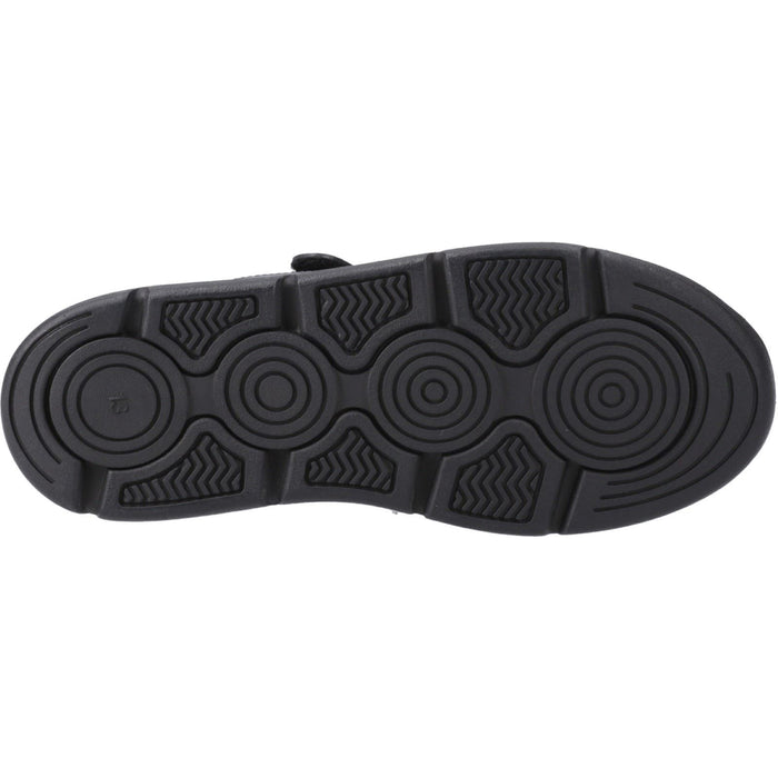 Hush Puppies Alfie Bungee Leather Junior Black Shoes