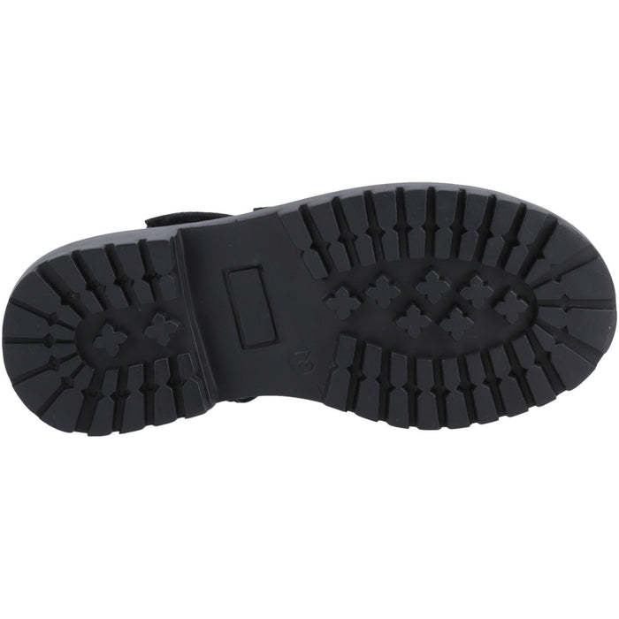 Hush Puppies Astrid Bow Patent Leather Junior Black Shoes