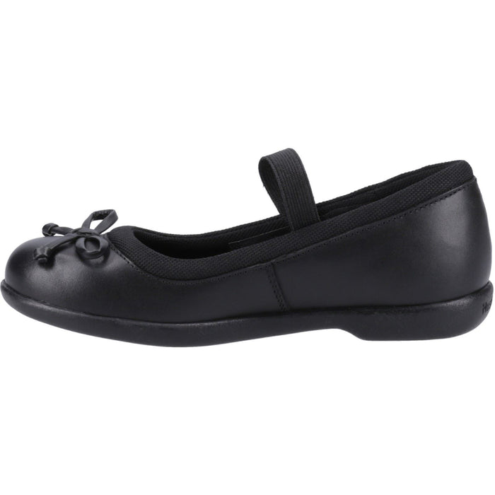 Hush Puppies Betty Leather Junior Black Shoes