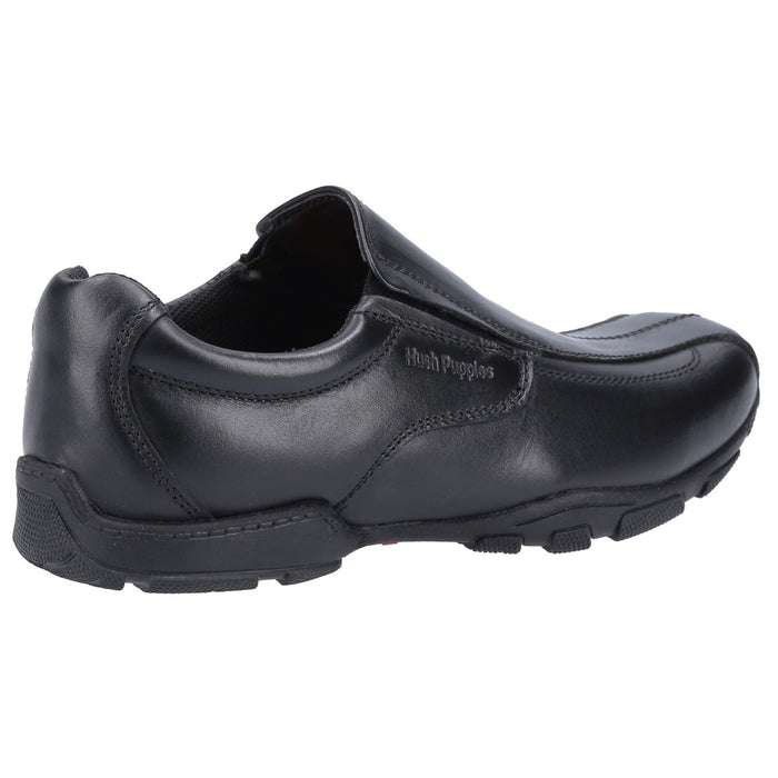 Hush Puppies Elijah Youth Black Leather Loafers