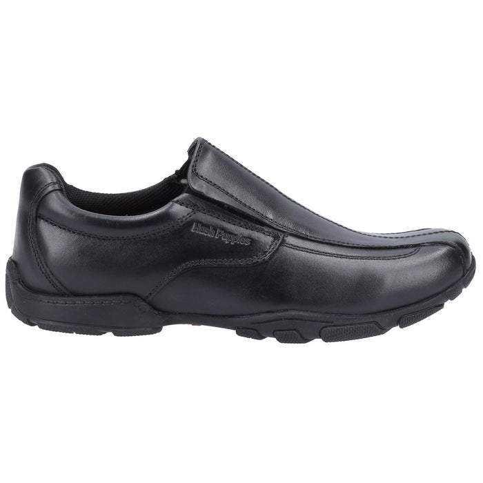 Hush Puppies Elijah Youth Black Leather Loafers
