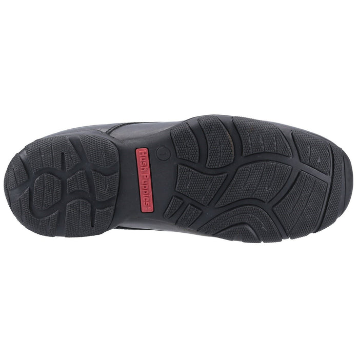 Hush Puppies Elijah Youth Black Leather Loafers