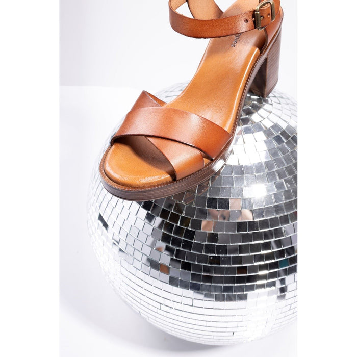 Hush Puppies Georgia Leather Women's Tan Heels