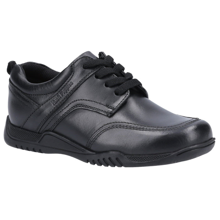 Hush Puppies Harvey Youth Black Leather Lace-Up Shoes