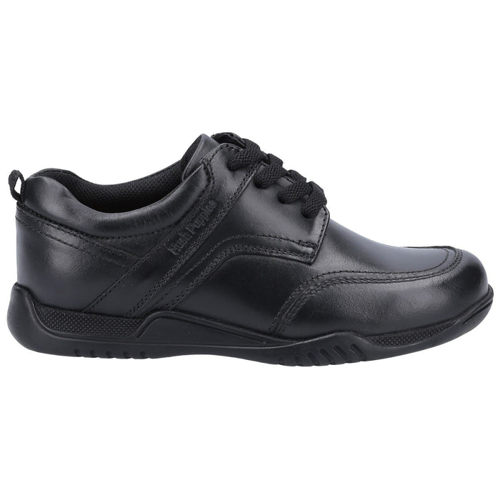 Hush Puppies Harvey Youth Black Leather Lace-Up Shoes