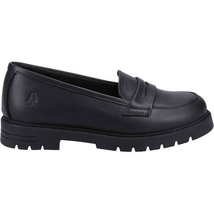 Hush Puppies Hazel Loafer Leather Youth Girl's Black Loafers