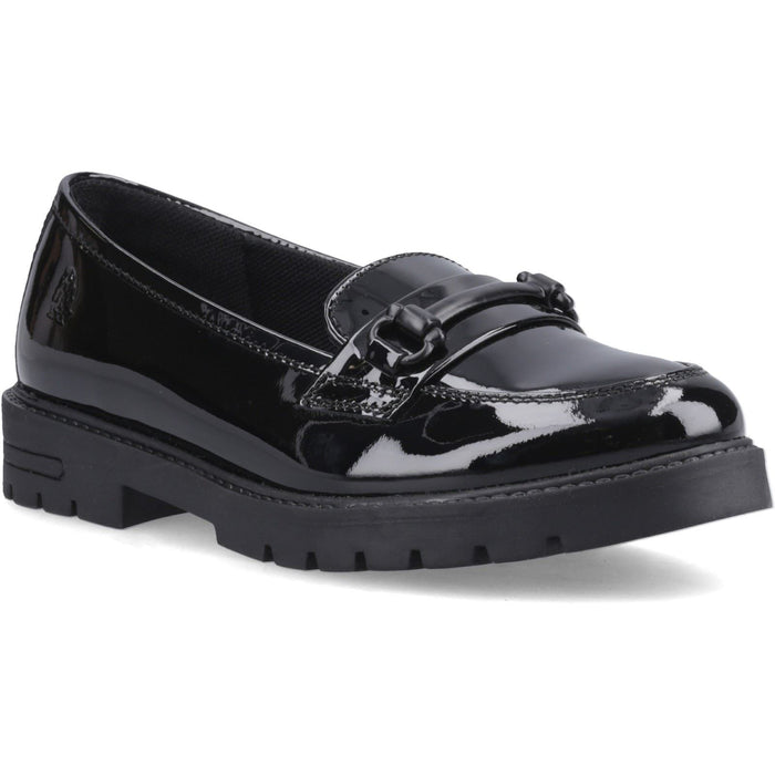 Hush Puppies Hazel Snaffle Leather Black Loafers