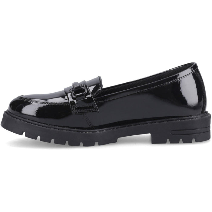 Hush Puppies Hazel Snaffle Leather Black Loafers