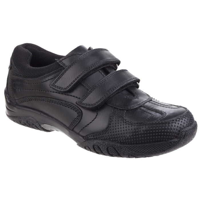 Hush Puppies Jezza Youth Black Leather Shoes