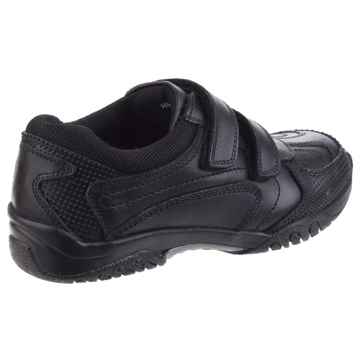 Hush Puppies Jezza Youth Black Leather Shoes