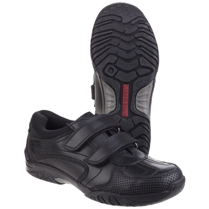 Hush Puppies Jezza Youth Black Leather Shoes
