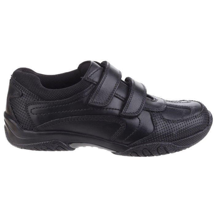 Hush Puppies Jezza Youth Black Leather Shoes