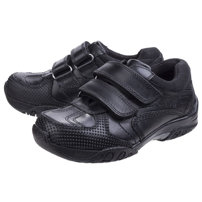 Hush Puppies Jezza Youth Black Leather Shoes