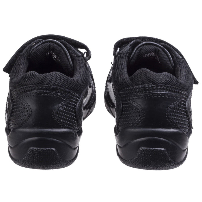 Hush Puppies Jezza Youth Black Leather Shoes