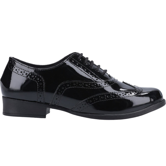 Hush Puppies Kada Black Patent Leather Brogues
