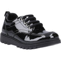 Hush Puppies Keeley Patent Leather Youth Black Lace-Up Shoes