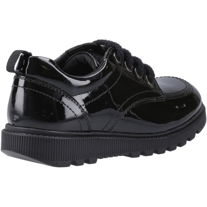 Hush Puppies Keeley Patent Leather Youth Black Lace-Up Shoes