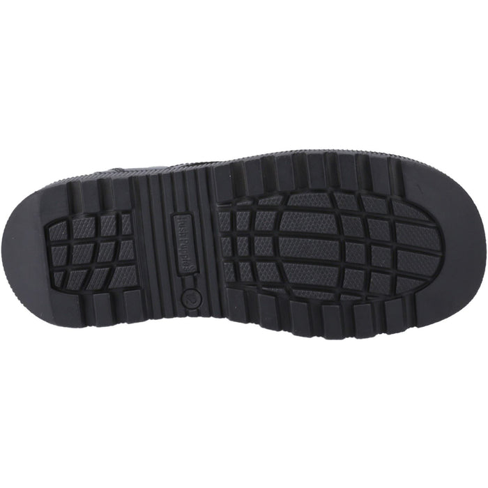 Hush Puppies Keeley Patent Leather Youth Black Lace-Up Shoes