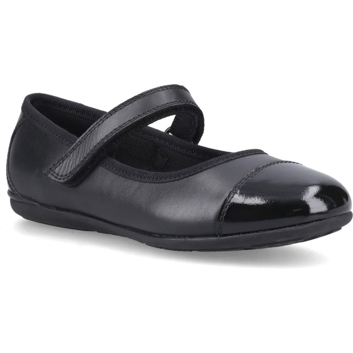Hush Puppies Lottie Ballerina Leather Black Shoes