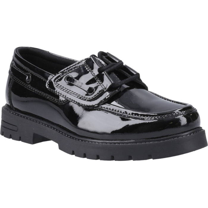Hush Puppies Lucy Patent Leather Youth Black Shoes