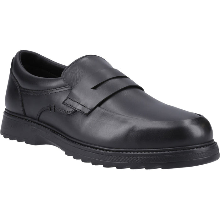 Hush Puppies Rocco Leather Youth Black Loafers