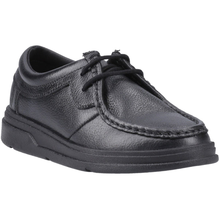 Hush Puppies Ronan Leather Junior Black Moccasins Shoes