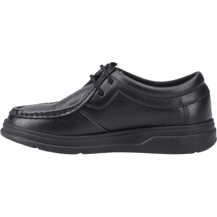 Hush Puppies Ronan Leather Junior Black Moccasins Shoes